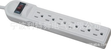 寧波利特舜電氣 專供高品質(zhì)美式插線板，6孔帶雷擊保護(hù)及小夜燈功能